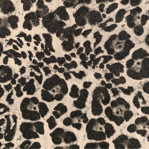 Jason Maxwell Stretch Top Layered Black Gray Animal Print Made in USA Womens XL - Picture 3 of 8